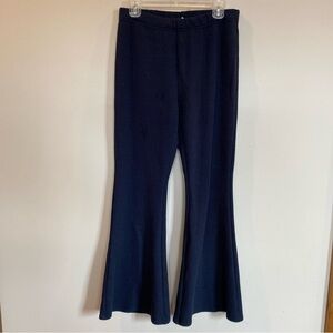 American Eagle Ribbed Flare Sweatpants Navy Blue Large